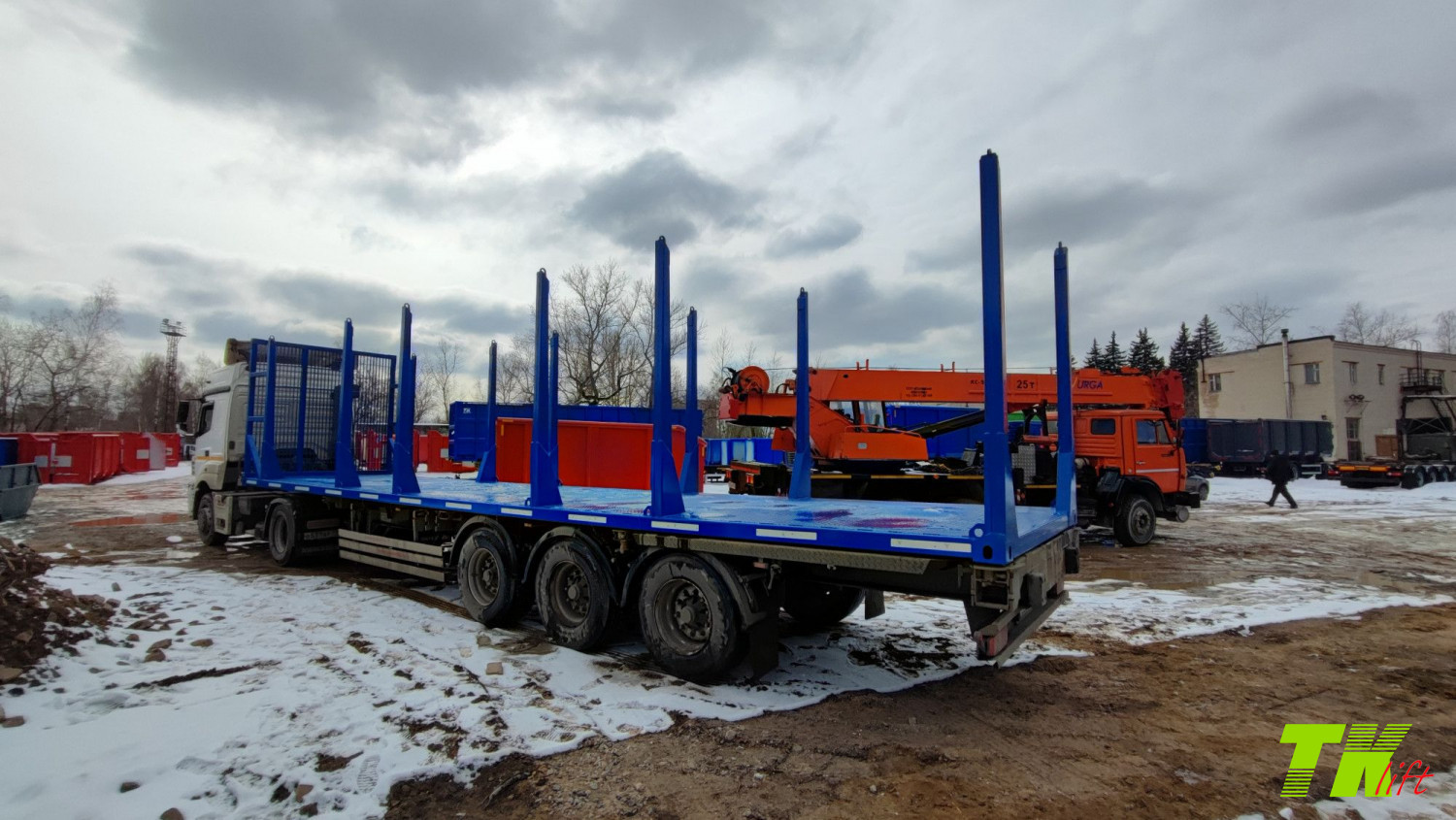Полуприцеп сортиментавоз для транспортировки длинномерных грузов